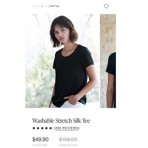Quince washable stretch silk tee